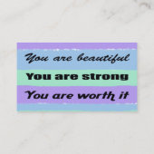 Je bent prachtig visitekaartje (Achterkant)