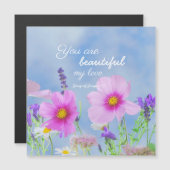 Je bent prachtige Bijbelse Verse Quote Wilde Flowe (Voorkant / Achterkant)