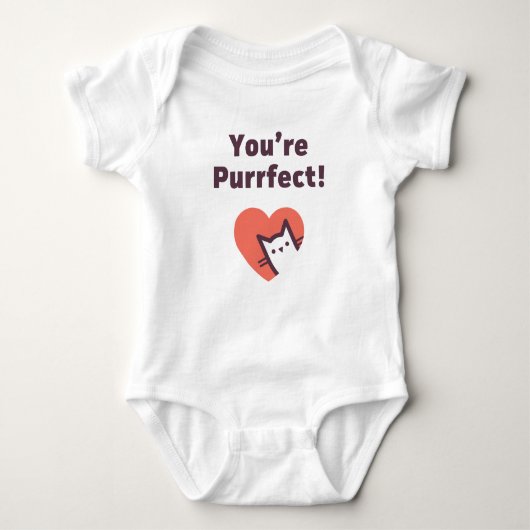 Je bent purrfect - baby-kweker romper (Voorkant)