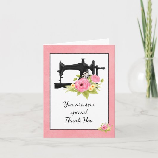 Je bent Sew Special Thank You Card Bedankkaart (Voorkant)