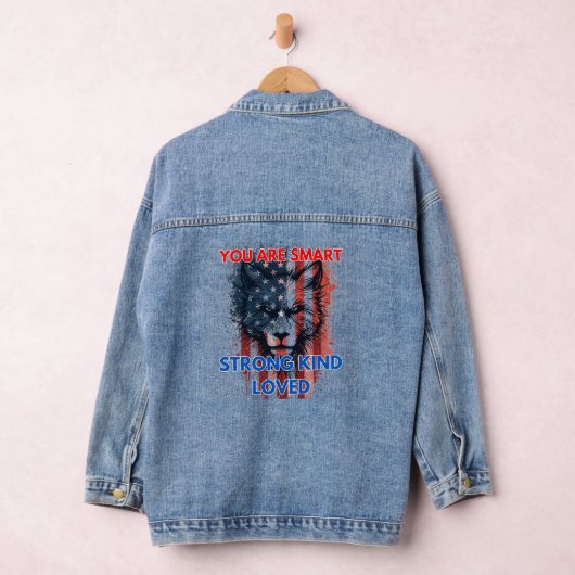 Je bent slim, sterk en geliefd denim jacket (Hangar)