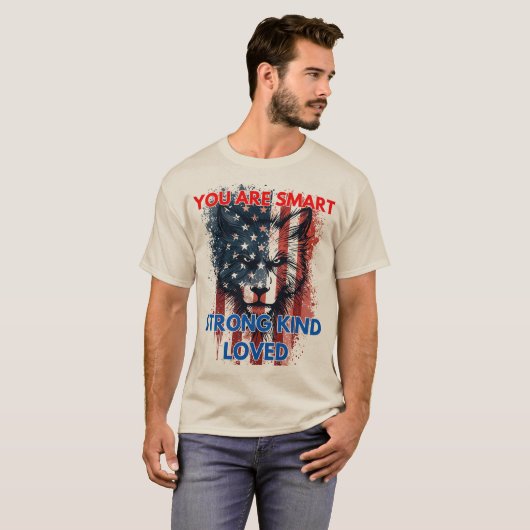 Je bent slim, sterk en geliefd t-shirt (Voorkant volledig)