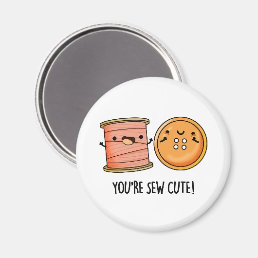 Je bent Snew Funny Sewing Pun Magneet (Voorkant / Achterkant)