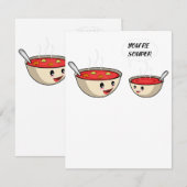 Je bent Souper Cook en Soup Lover Kaart (Voorkant / Achterkant)