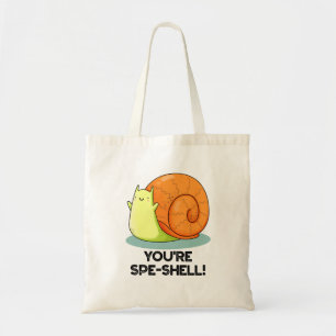 Je bent Spe-shell Grappig Slakken Spel Tote Bag