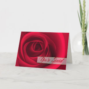 Je bent speciaal. Red Rose Valentijnsdag Feestdagen Kaart