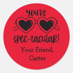 Je bent Spectaculaire Zonnebril Valentijnsticker Ronde Sticker