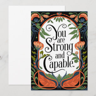 Je bent sterk en capabel Inspirerend quote Aankondiging
