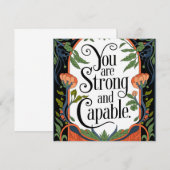 Je bent sterk en capabel Inspirerend quote Bedankkaart (Voorkant / Achterkant)