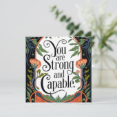 Je bent sterk en capabel Inspirerend quote Bedankkaart (Staand voorkant)