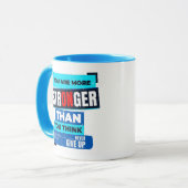 Je bent sterker dan je denkt Blue Coffee Mok (Voorkant links)