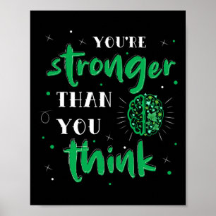 Je bent sterker dan je denkt dat geestelijke gezon poster