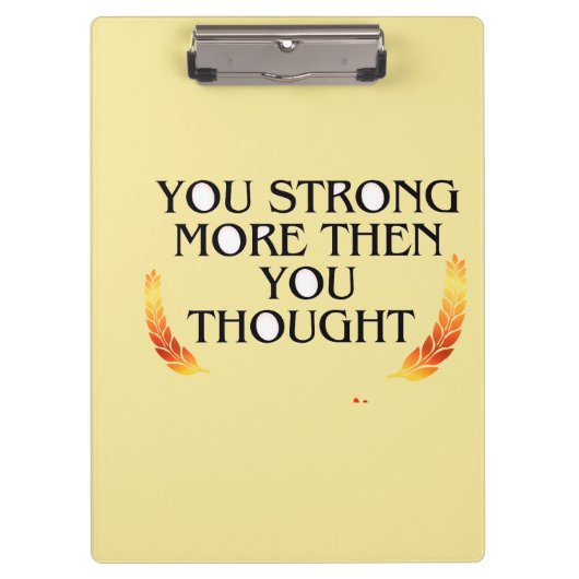 Je bent sterker dan je denkt - Elegant gouden mott Klembord (Voorkant)