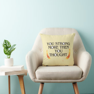 Je bent sterker dan je denkt - Elegant gouden mott Kussen