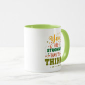 Je bent sterker dan je denkt | groene koffie Mok (Voorkant rechts)