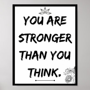 Je bent sterker dan je denkt, Quote Poster