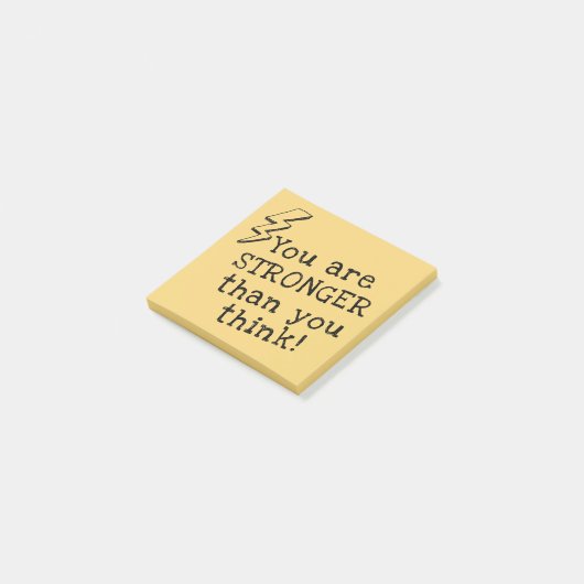 Je bent sterker dan je positief vindt post-it® notes (Schuin)