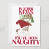 Je bent stout geweest Kerstman Kaart (Achterkant)