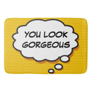 JE BENT STRAALEND Denk Bubbel Pret Comic Boek Badmat