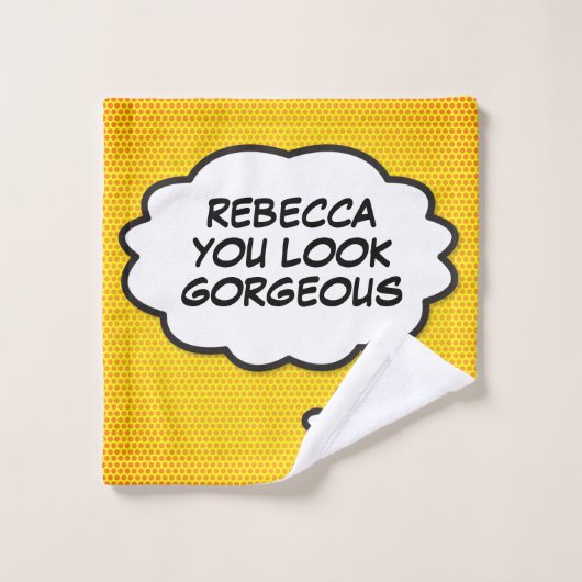 JE BENT STRAALJEND MOOI Denk Bubbel Plezierige Str Bad Handdoek (Wasdoekje)