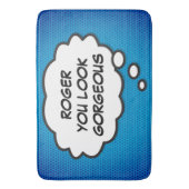 JE BENT STUNNEND Leuk Retro Stripboek Pop Art Badmat (Voorkant Verticaal)