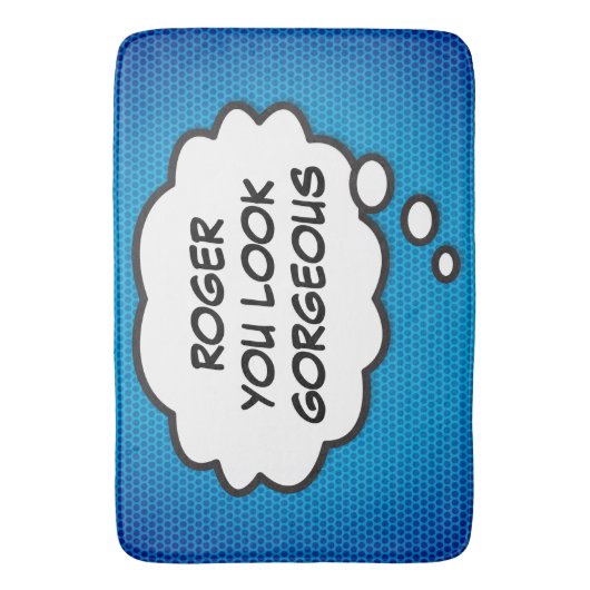 JE BENT STUNNEND Leuk Retro Stripboek Pop Art Badmat (Voorkant Verticaal)