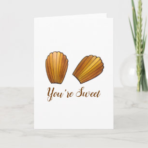 Je bent Sweet Madeleines French Sponge Cakes Pastr Kaart