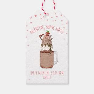 Je bent Sweet Valentijn Chocolate Milkshake Cadeaulabel