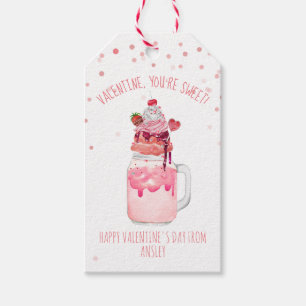 Je bent Sweet Valentijn Snoep Love Milkshake Cadeaulabel