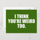 Je bent te gek voor Briefkaart (Voorkant / Achterkant)