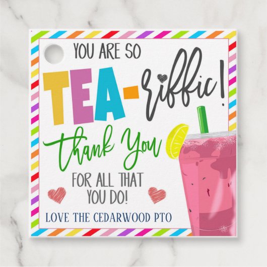 Je bent TEA-riffisch! Label voor waardering (Voorkant)