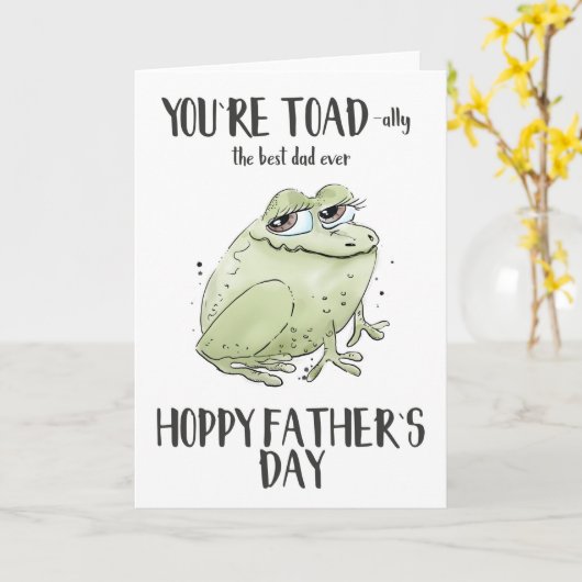 Je bent Toad-ally de beste vader ooit Vaderdag Kaart (Gele Bloem)