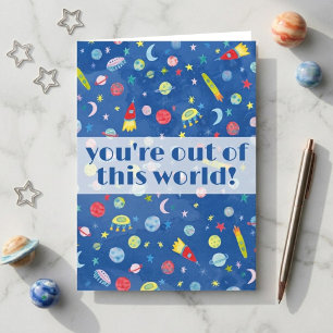 Je bent uit deze wereld Aquarel Buitenruimte Kaart