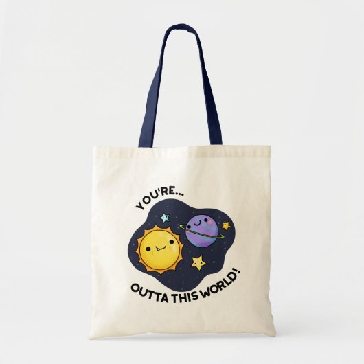 Je bent uit deze wereld grappige astronomie woords tote bag (Voorkant)