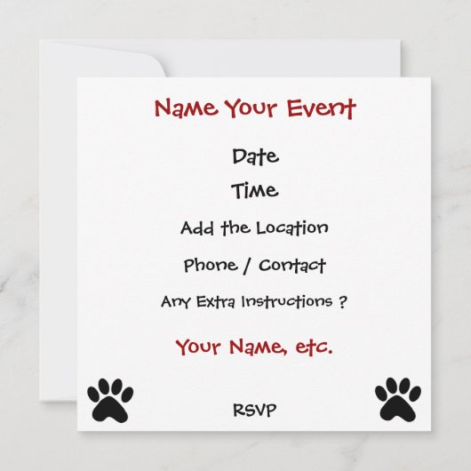 Je bent uitgenodigd! door SRF Kaart (Achterkant)