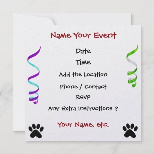 Je bent uitgenodigd! door SRF Kaart (Achterkant)