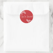 Je bent uitgenodigd Flourish Envelope Sticker Seal (Tas)