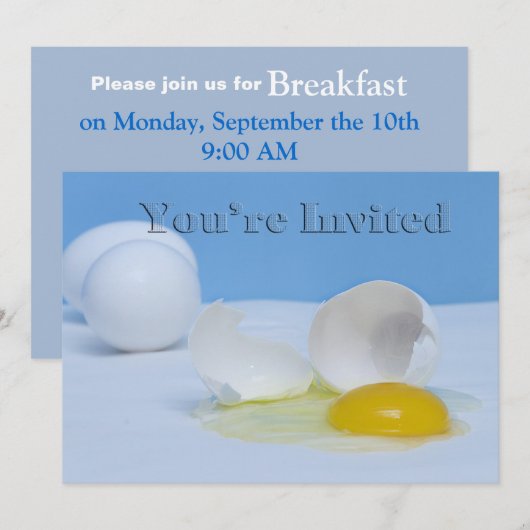 Je bent uitgenodigd - Multi-Purpose Food/Breakfast Kaart (Voorkant / Achterkant)