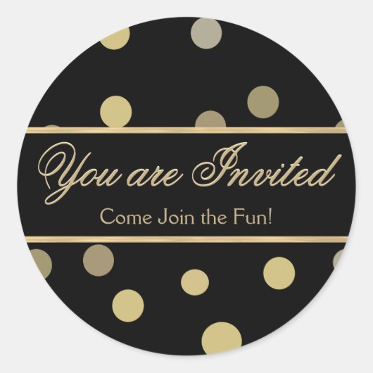 Je bent uitgenodigd ronde sticker (Voorkant)
