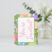 Je bent uitgenodigd! uitnodiging briefkaart (Staand voorkant)