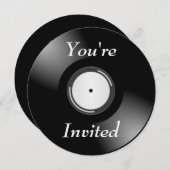 Je bent uitgenodigd - Vinyl Record Kaart (Voorkant / Achterkant)