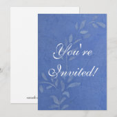 Je bent uitgenodigd voor Blue Vine Kaart (Voorkant / Achterkant)