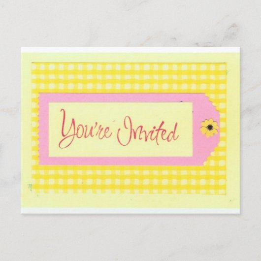 Je bent uitgenodigd voor briefkaart (Voorkant)