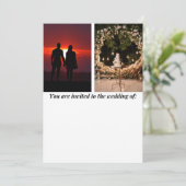 Je bent uitgenodigd voor de bruiloft van kaart (Staand voorkant)