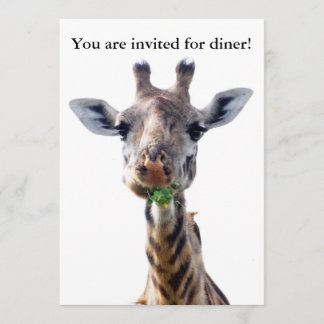Je bent uitgenodigd voor diner. kaart
