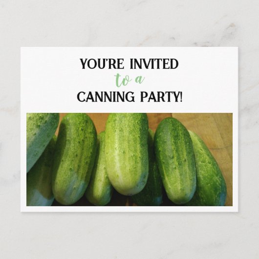 Je bent uitgenodigd voor een Canning Party! Briefkaart (Voorkant)