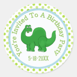 Je bent uitgenodigd voor een feest: Dino Stickers