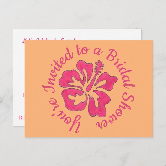 Je bent uitgenodigd voor een Vrijgezellenfeest roz Uitnodiging Briefkaart (Voorkant / Achterkant)