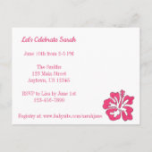 Je bent uitgenodigd voor een Vrijgezellenfeest roz Uitnodiging Briefkaart (Achterkant)