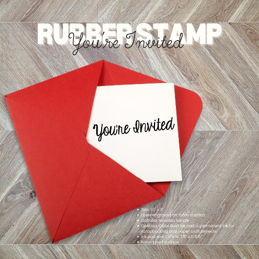 Je bent uitgenodigd voor Rubber Stamp Rubberstempel